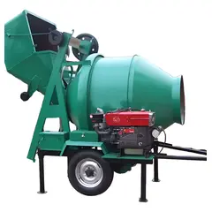 Mezclador de hormigón con batería de carga automática