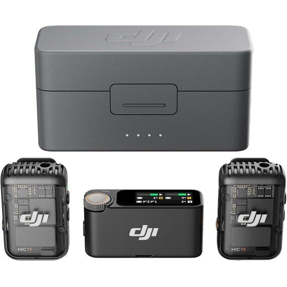 DJI Mic 2 Wireless kit de microfono (2 TX + 1 RX + Charging Case)