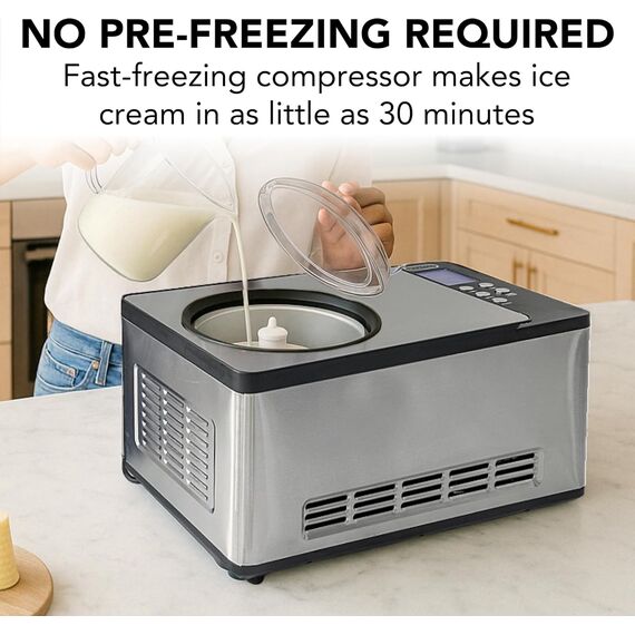 Whynter - Máquina para helados de acero inoxidable