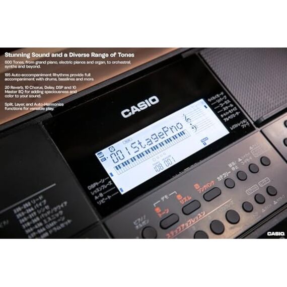 Teclado Musical Casio Portable CT-X700 61 Teclas Negro