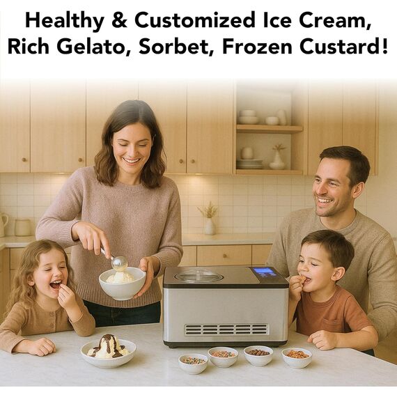 Whynter - Máquina para helados de acero inoxidable