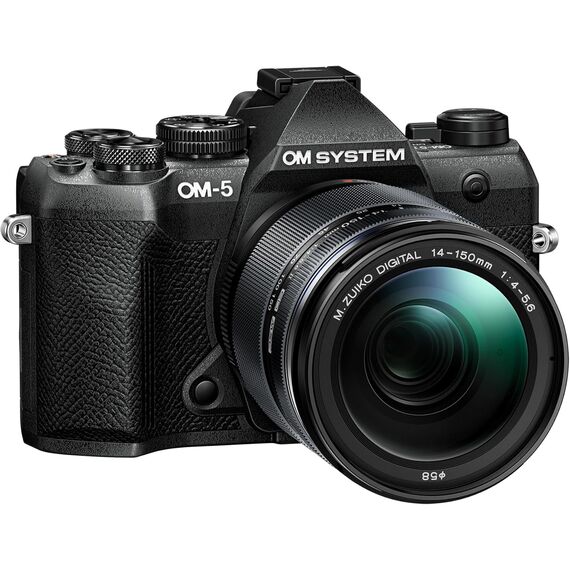 OM SYSTEM OM-5 Mark II Cámara sin Espejo, Color Negro con Lente M.Zuiko Digital ED 14-150 mm f/4-5.6 II