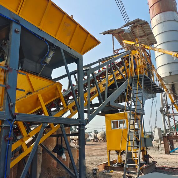 Planta Móvil de Concreto Premezclado con Control PLC