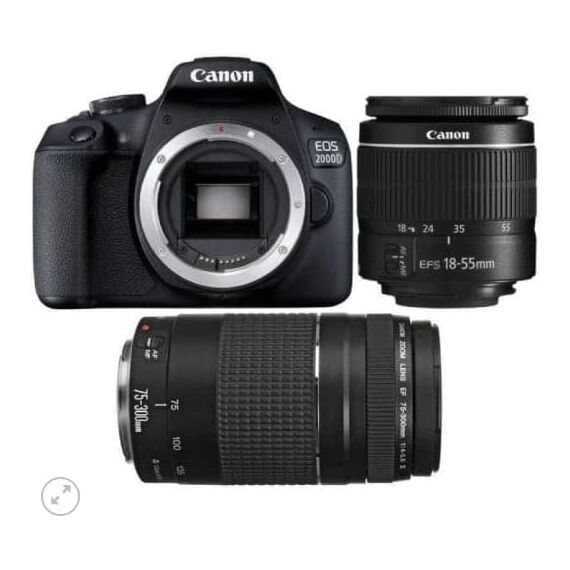 Canon EOS 2000D Kit (EF-S 18-55mm IS II) + EF 75-300 f4-5.6 III