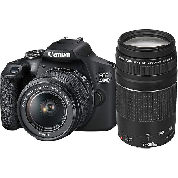 Canon EOS 2000D Kit (EF-S 18-55mm IS II) + EF 75-300 f4-5.6 III